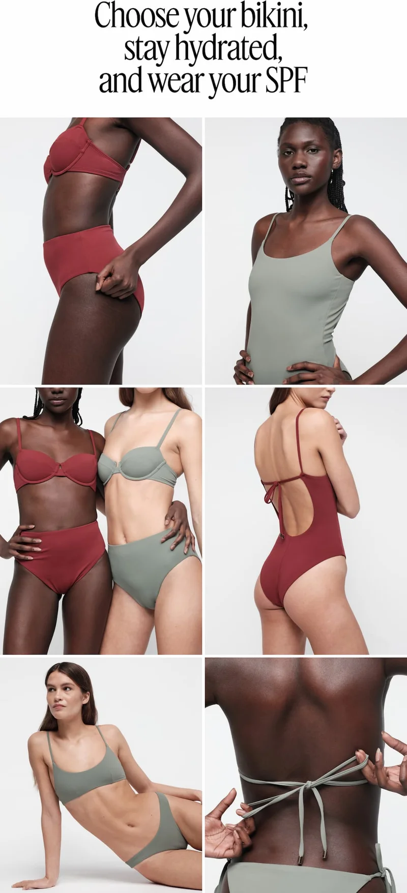 Choose your biniki, stay hydrated and wear your SPF