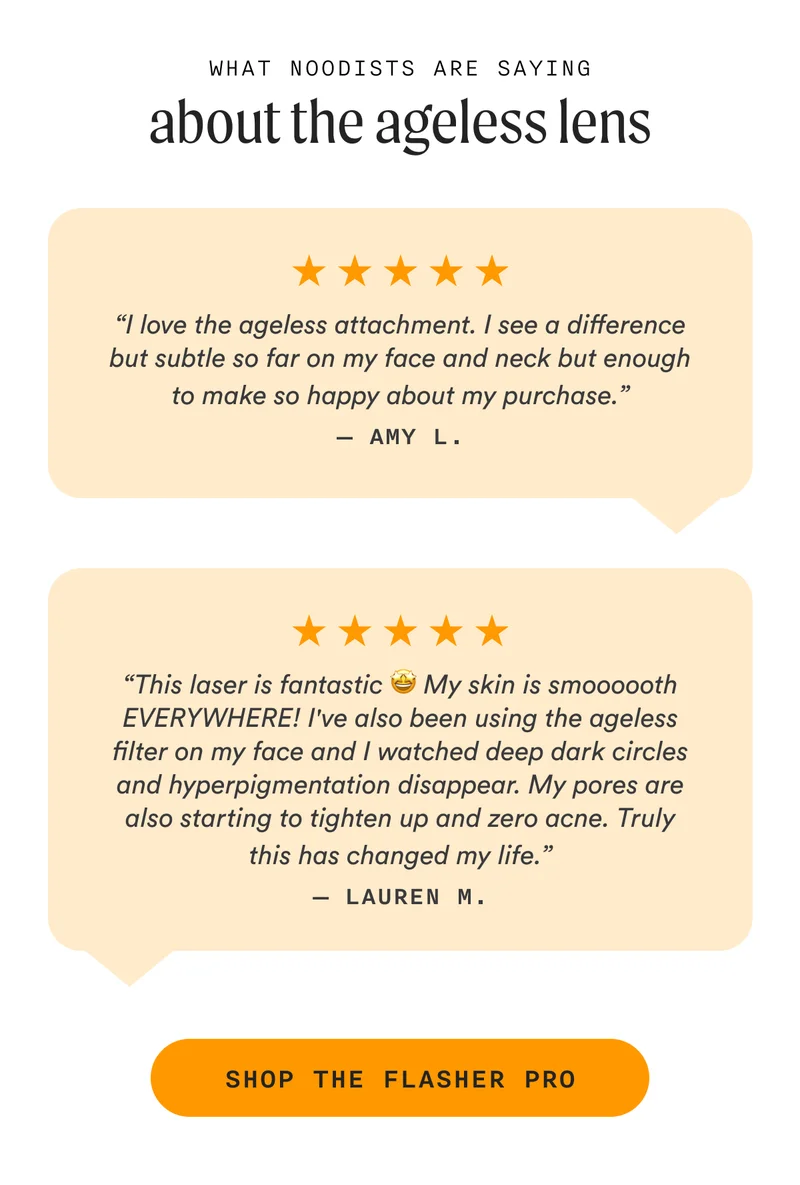 What Noodists Are Saying About The Ageless Lens: Customer Reviews - SHOP THE FLASHER PRO