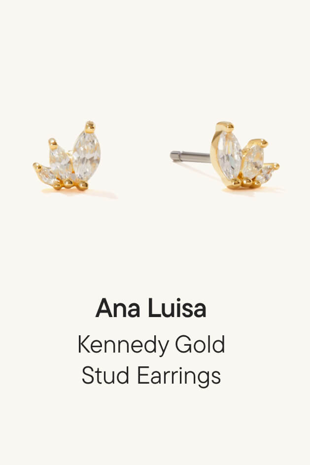 Kennedy Gold Stud Earrings