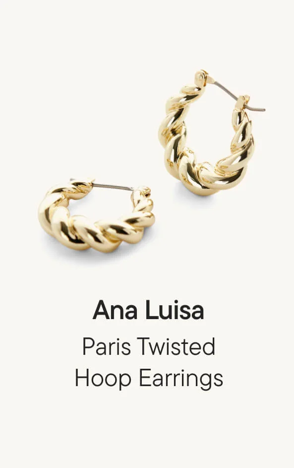 Paris Twisted Hoop Earrings