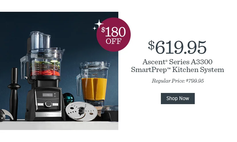$180 off Ascent Series A3300 SmartPrep Kitchen System