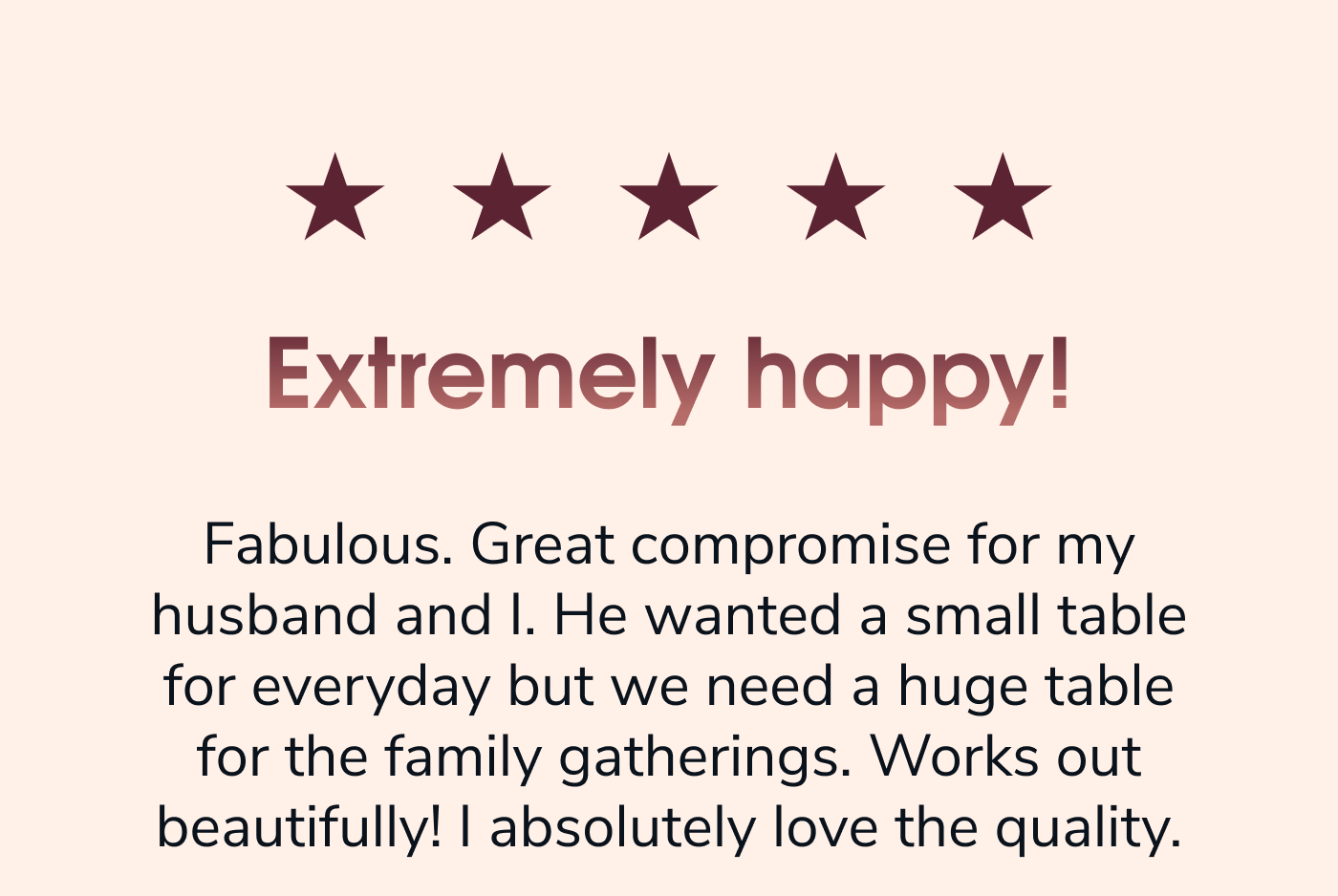 Extremely Happy!