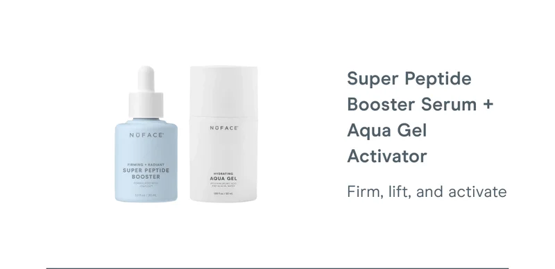 Super Peptide Booster Serum + Aqua Gel Activator - Firm, lift, and activate.