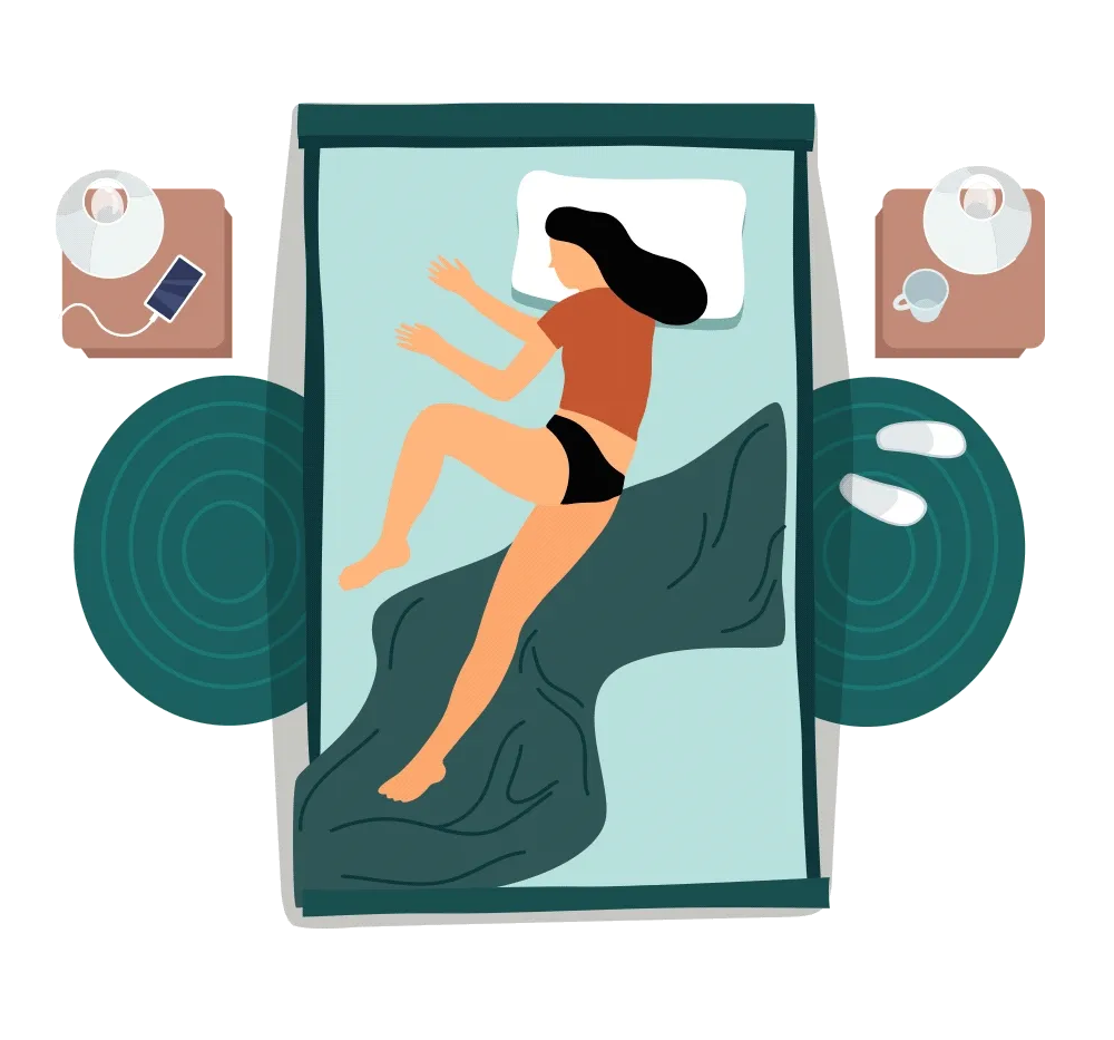 100-night, risk-free trial mattress animation