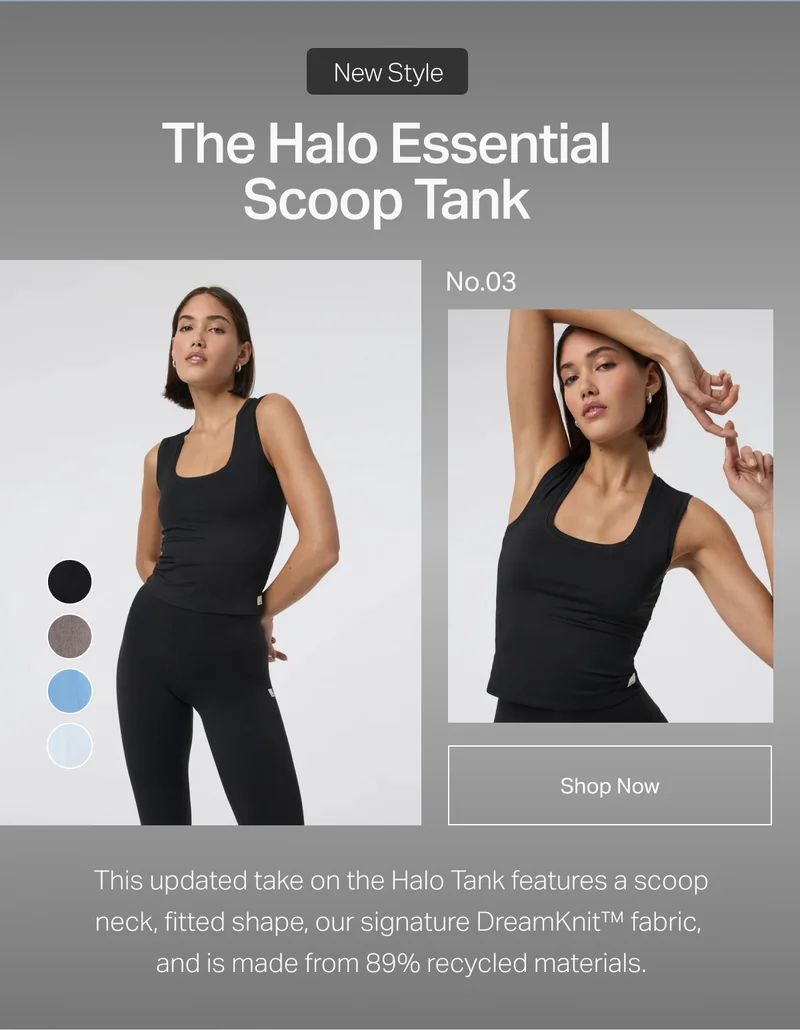 The Halo Essential Scoop Tank