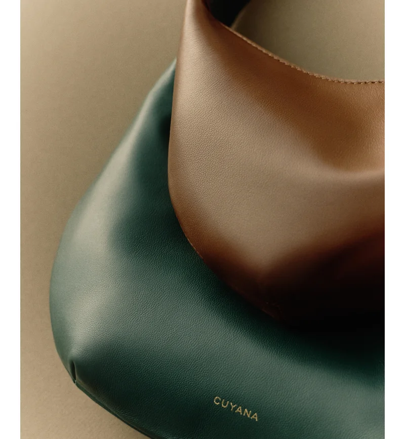 Mini Celestia Bottle Green and Dark Chestnut