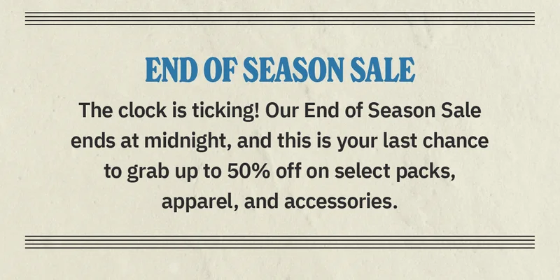Shop End of Season Sale