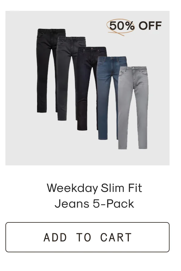 Weekday Slim Fit Jeans 5-Pack