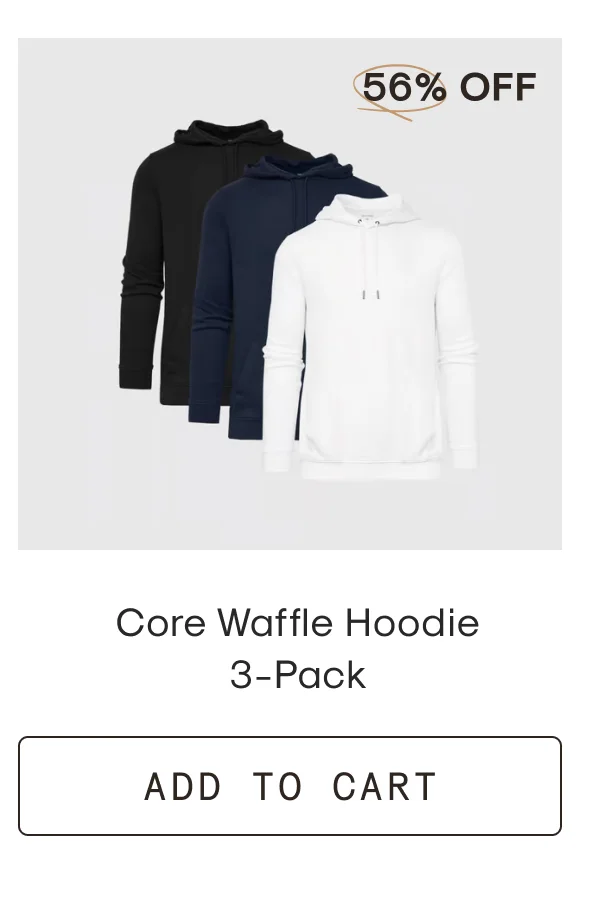 Core Waffle Hoodie 3-Pack