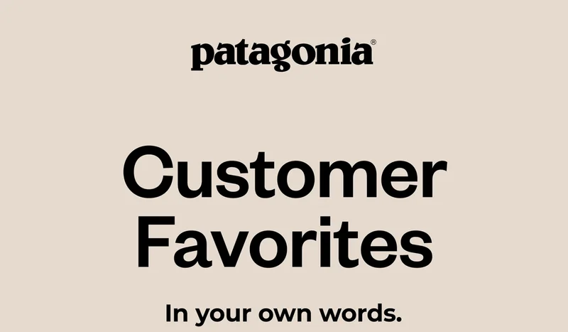 Patagonia Customer Favorites. In your own words. Explore