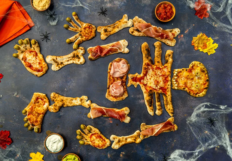 A skeleton centerpiece that will have everyone reaching out for a piece!