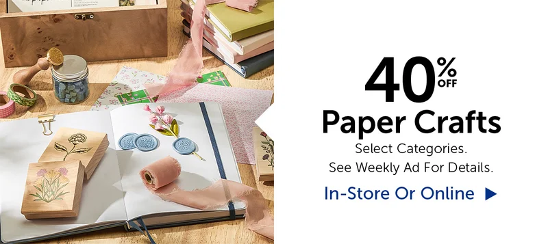 40% Off Paper Crafts - Select Categories.