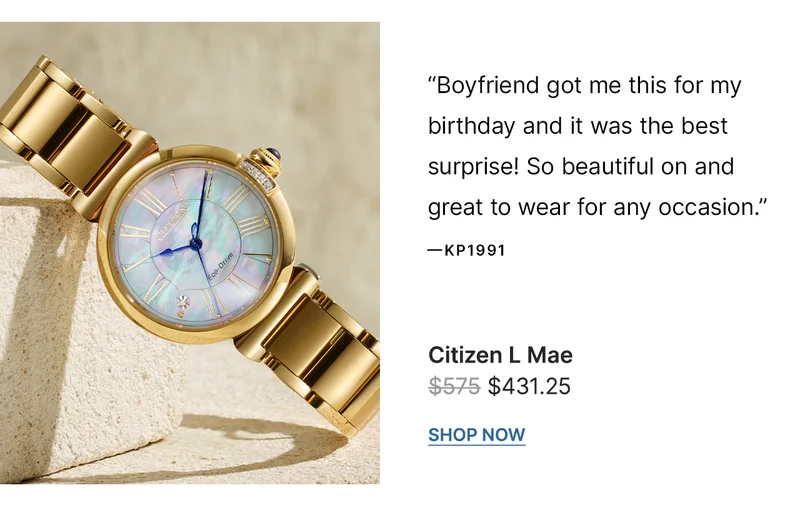 “Boyfriend got me this for my birthday and it was the best surprise! So beautiful on and great to wear for any occasion.” - kp1991  |   EM1062-57D  WAS: $575  NOW: $431.25