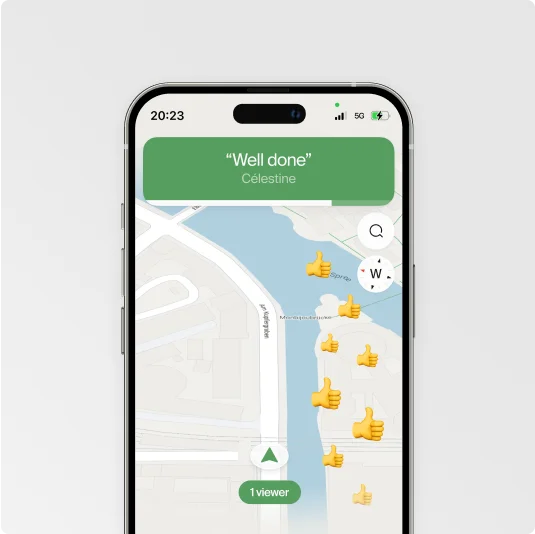 A render of the Cowboy app showing the Share My Ride feature