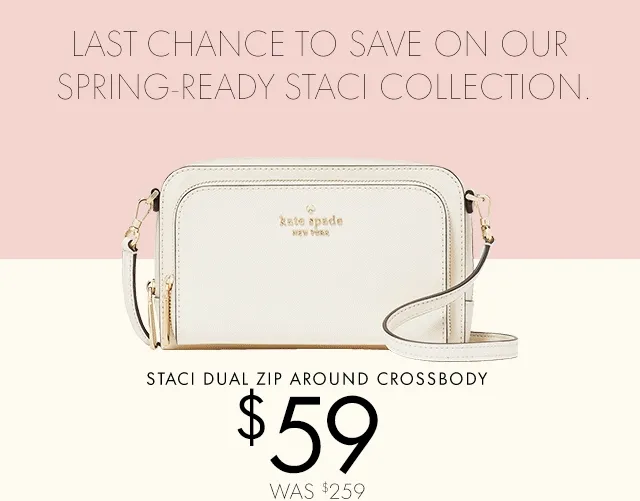 STACI DUAL ZIP AROUND CROSSBODY