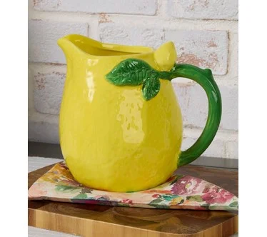 Ceramic Lemon Fruit Pitcher by Valerie