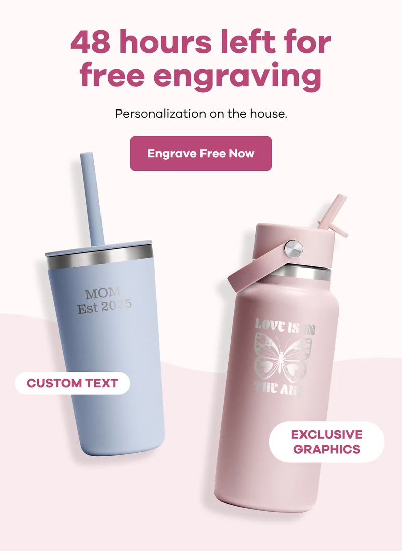 48 hours left for free engraving. Personalization on the house. | Engrave Free Now