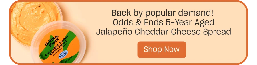 Back in Stock: Jalapeño Cheddar Cheese Spread