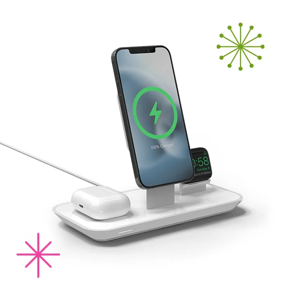 3-in-1 wireless charging stand for MagSafe charger