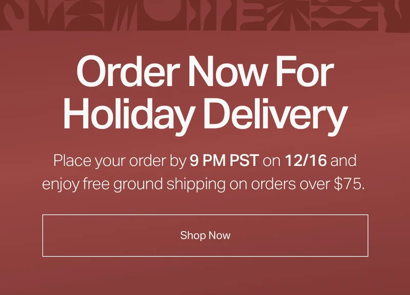 Last Chance For Holiday Delivery