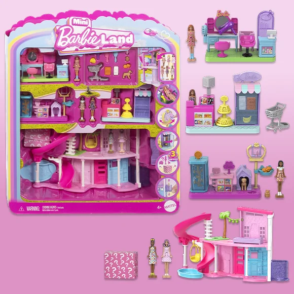 ​Mini BarbieLand DreamHouse & 3 Playsets