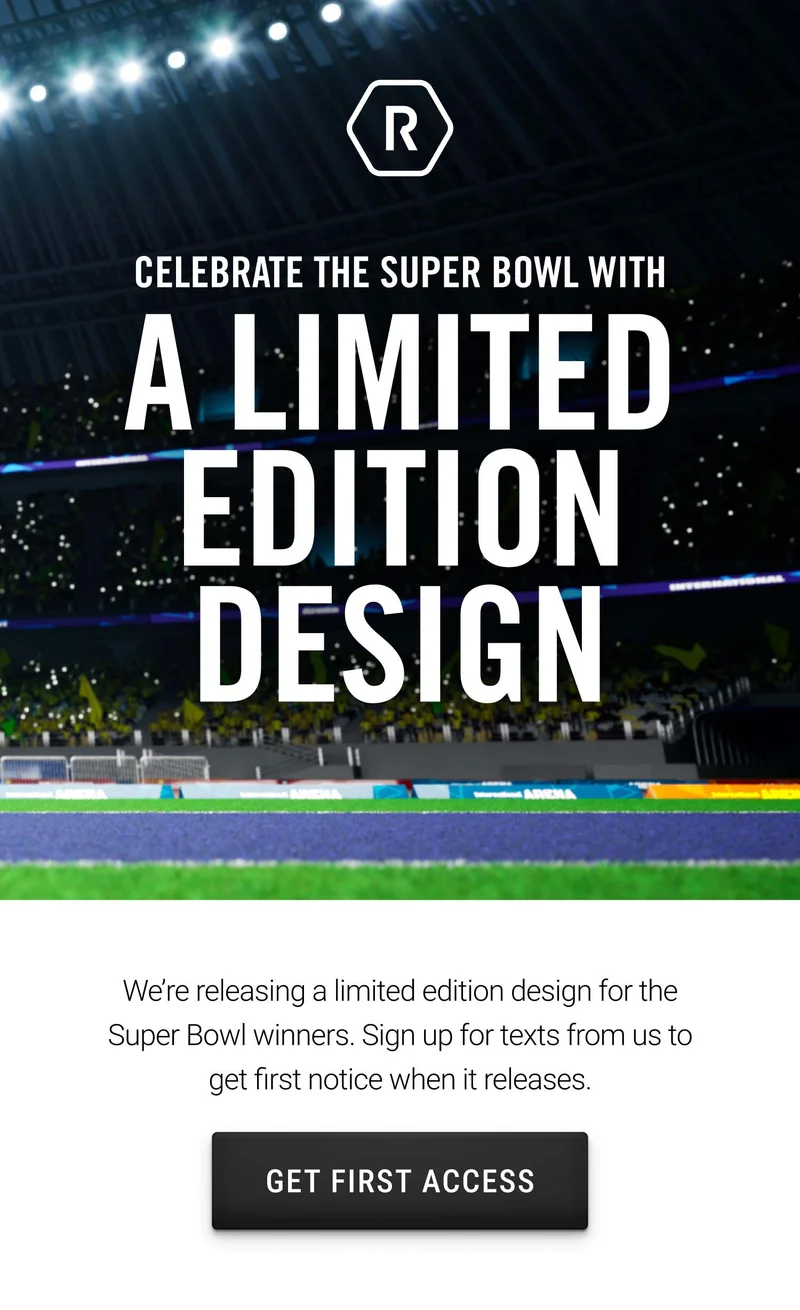 Get First Access to a Limited Edition Design for the Super Bowl Winners