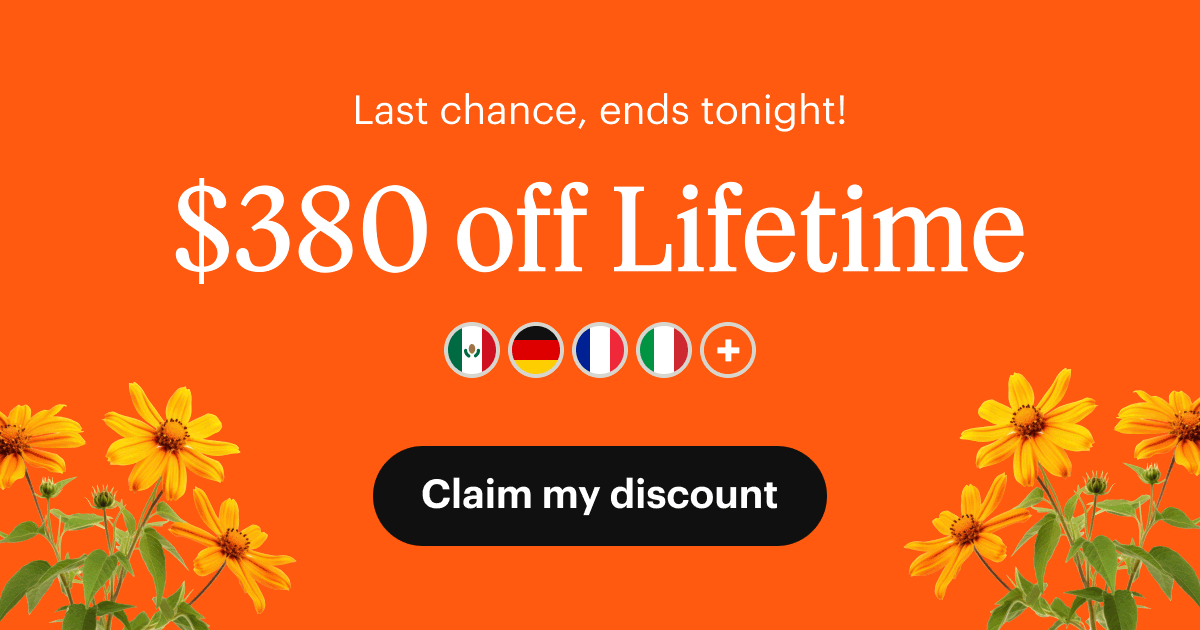 Last chance: $380 off Lifetime