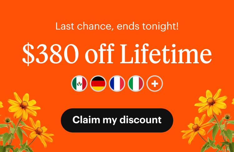 Last chance: $380 off Lifetime