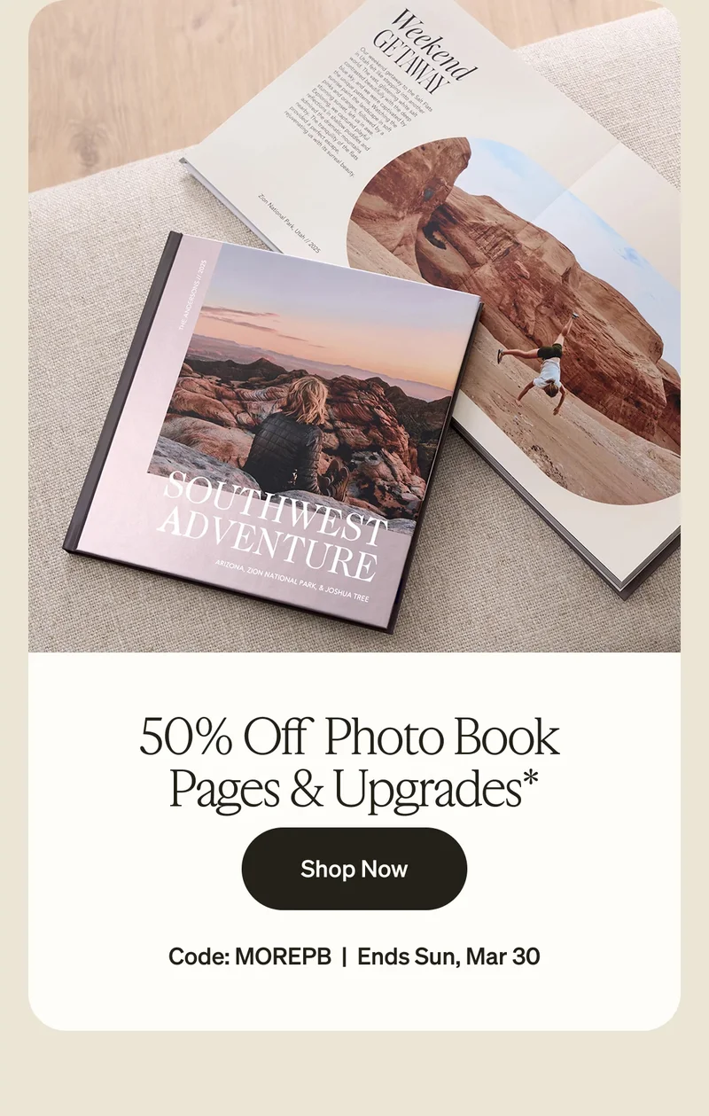Up to 50% Off Almost Everything + Free Shipping on Orders $19+, 40% Off Photo Book Pages & Upgrades