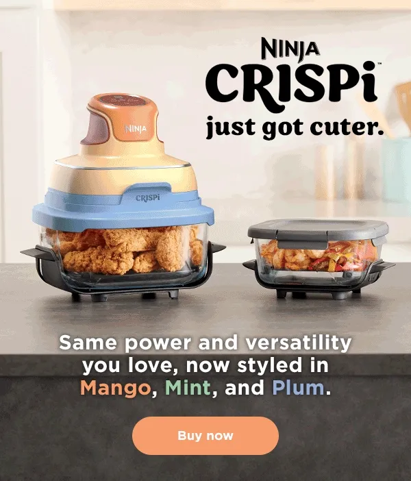 Ninja CRISPI just got cuter. Same power and versatility you love, now styled in Mango, Mint, and Plum