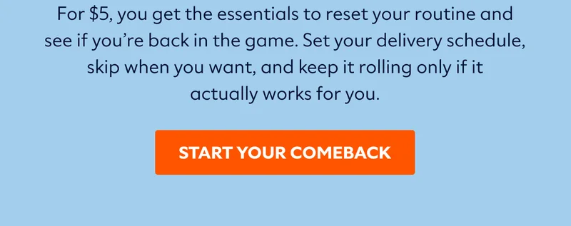 START YOUR COMEBACK