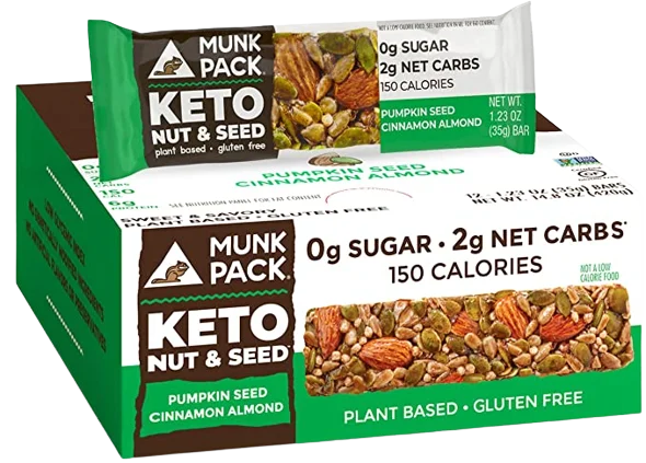 Image of Munk Pack Cinnamon Almond Pumpkin Seed Bar (12 Pack)