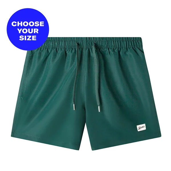 BATHER | Swim Trunks in Solid Pine | Choose your size