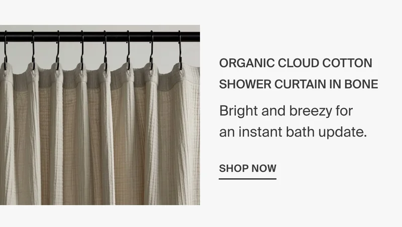 Organic Cloud Cotton Shower Curtain