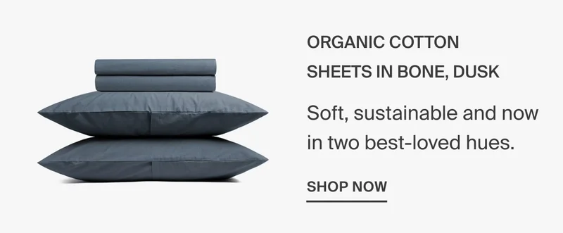 Organic Cotton Sheets in Bone and Dusk