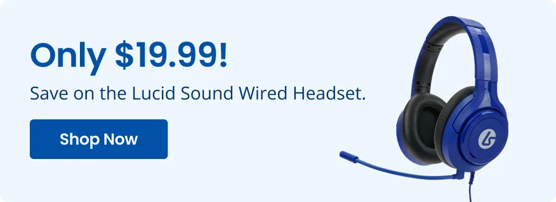 Only $19.99! Save on the Lucid Sound Wired Headset. Shop Now