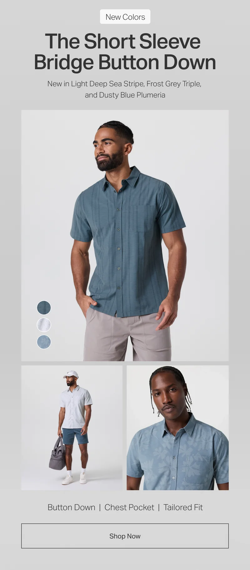 The Short Sleeve Bridge Button Down is the epitome of performance-focused and put-together style.