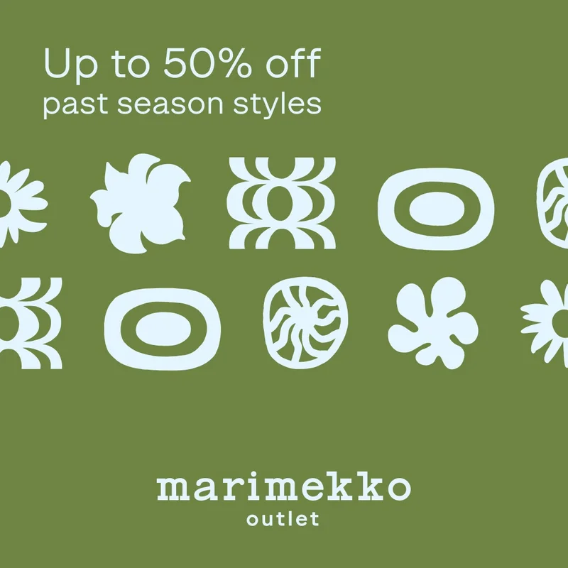 Up to 50% off during our Outlet sale