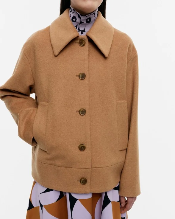 Asetelma solid wool coat