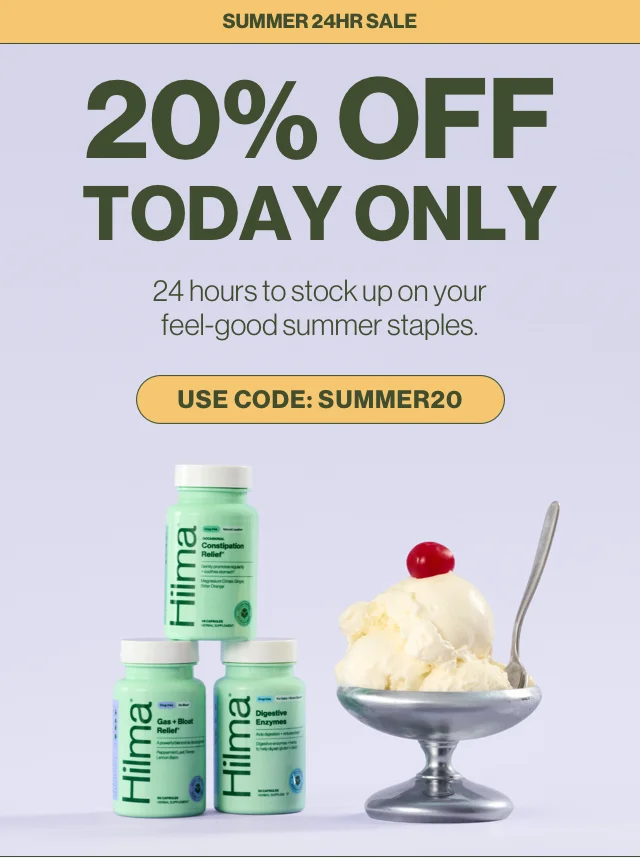 20% OFF TODAY ONLY. 24 hours to stock up on your feel-good summer staples. USE CODE: SUMMER20