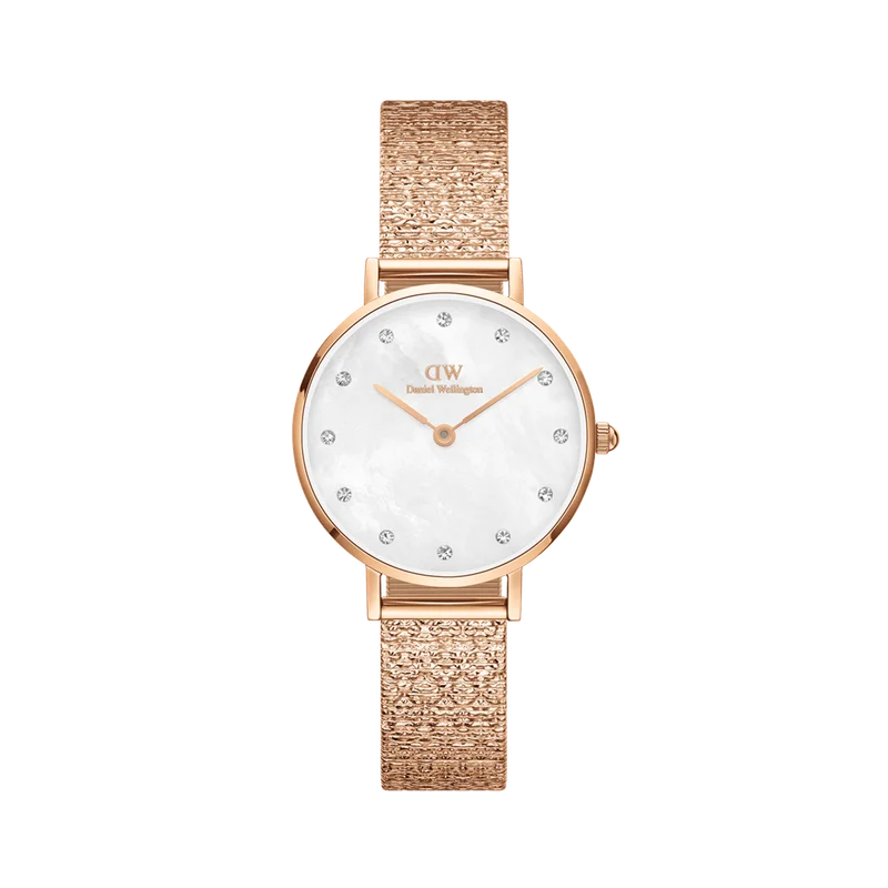Image of Petite Lumine Pressed Piano White MoP Rose Gold