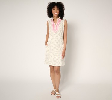 Belle Body by Kim Gravel Regular Geo Athletic Jersey Preppy Dress