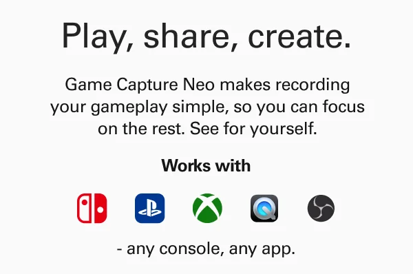 Play, share, create.