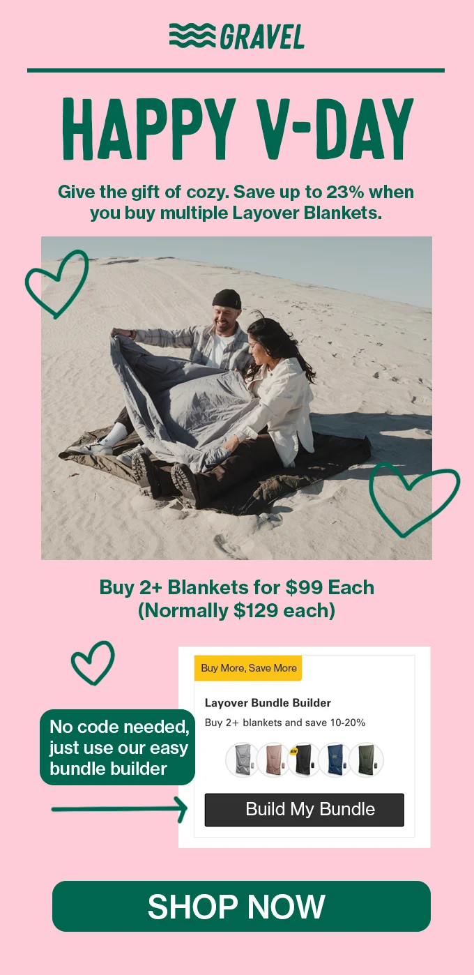 buy 2+ blankets using the bundle builder, save $60