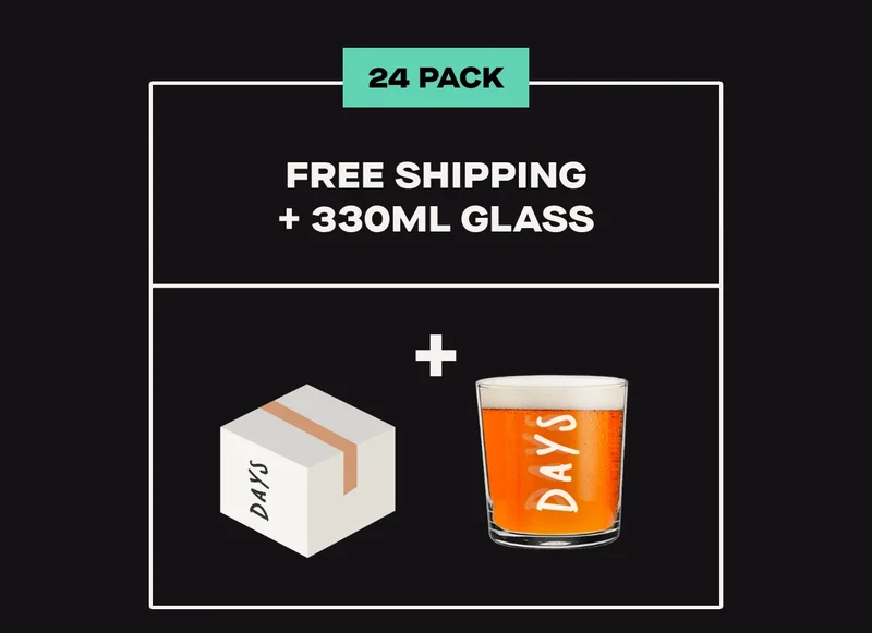 24 pack. free shipping +330ml glass