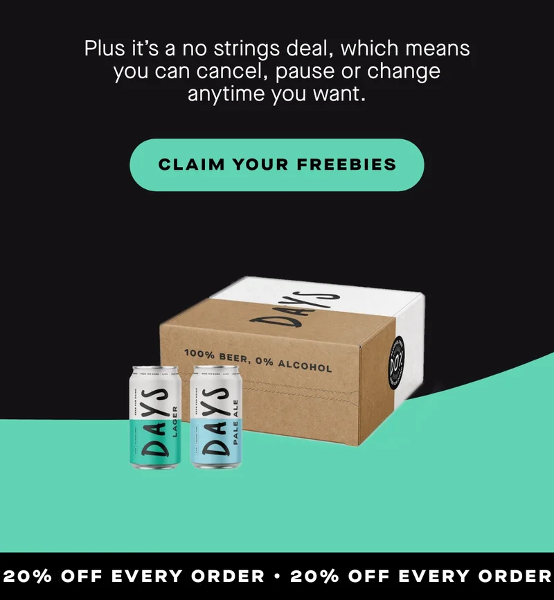 Plus it’s a no strings deal, which means you can cancel, pause or change anytime you want. Claim your freebies