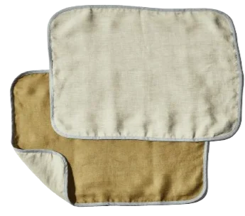 Image of NEW BRAND<br>Material Kitchen Placemat Set of 2 - Sable