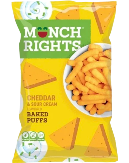 Image of Munch Rights Cheddar Sour Cream Baked Puffs