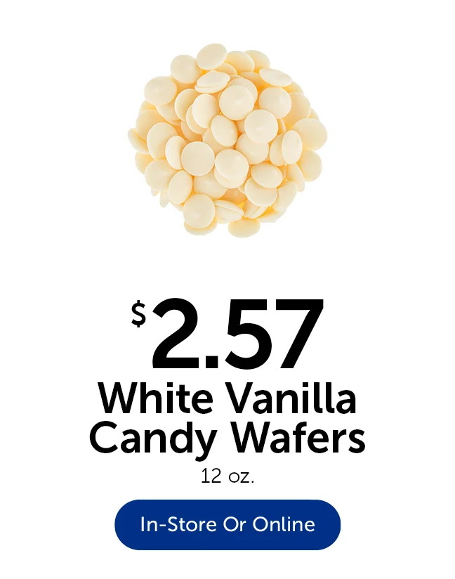 $2.57 White Vanilla Candy Wafers - 12 oz.