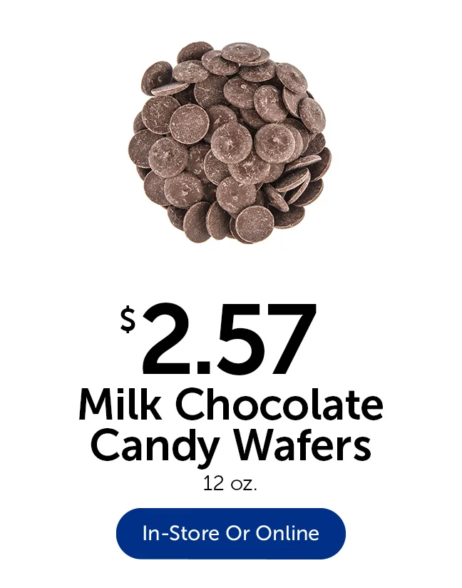$2.57 Milk Chocolate Candy Wafers - 12 oz.